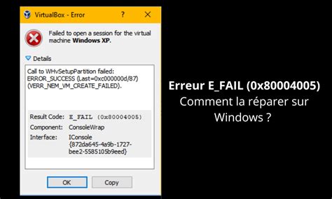 VirualBox error: E.